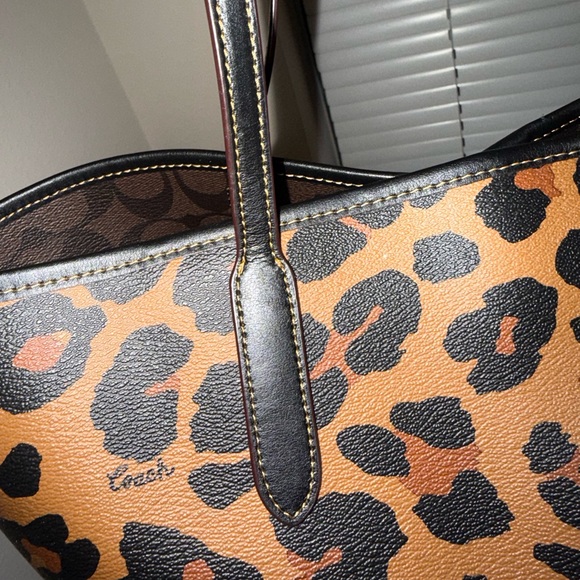 Authentic Coach Leopard Print Tote - Tan and Black (BRAND NEW) - Picture 8 of 12